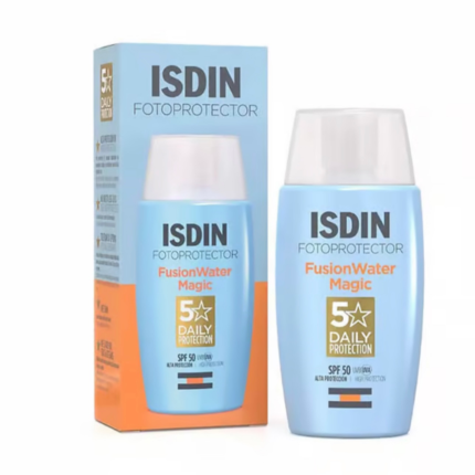 تصویر ضد آفتاب ایزدین مجیک فیوژن واتر SPF 50 مناسب پوست چرب با رنگدهی جادویی