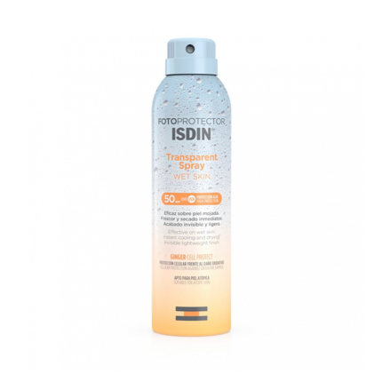 اسپری ضد آفتاب ایزدین SPF 50 مدل Transparent Spray Wet Skin